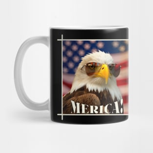 Funny Patriotic Eagle MERICA! Happy Birthday America! Mug